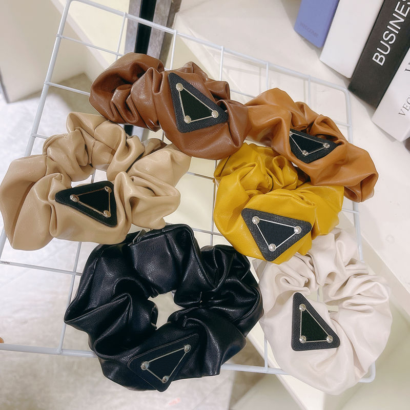

18color Vintage Women Brand Designer Letters Print Hair Rubber Band Elastic Large intestine Ties Ropes Ponytail Holder Scrunchies Hairbands Accessories