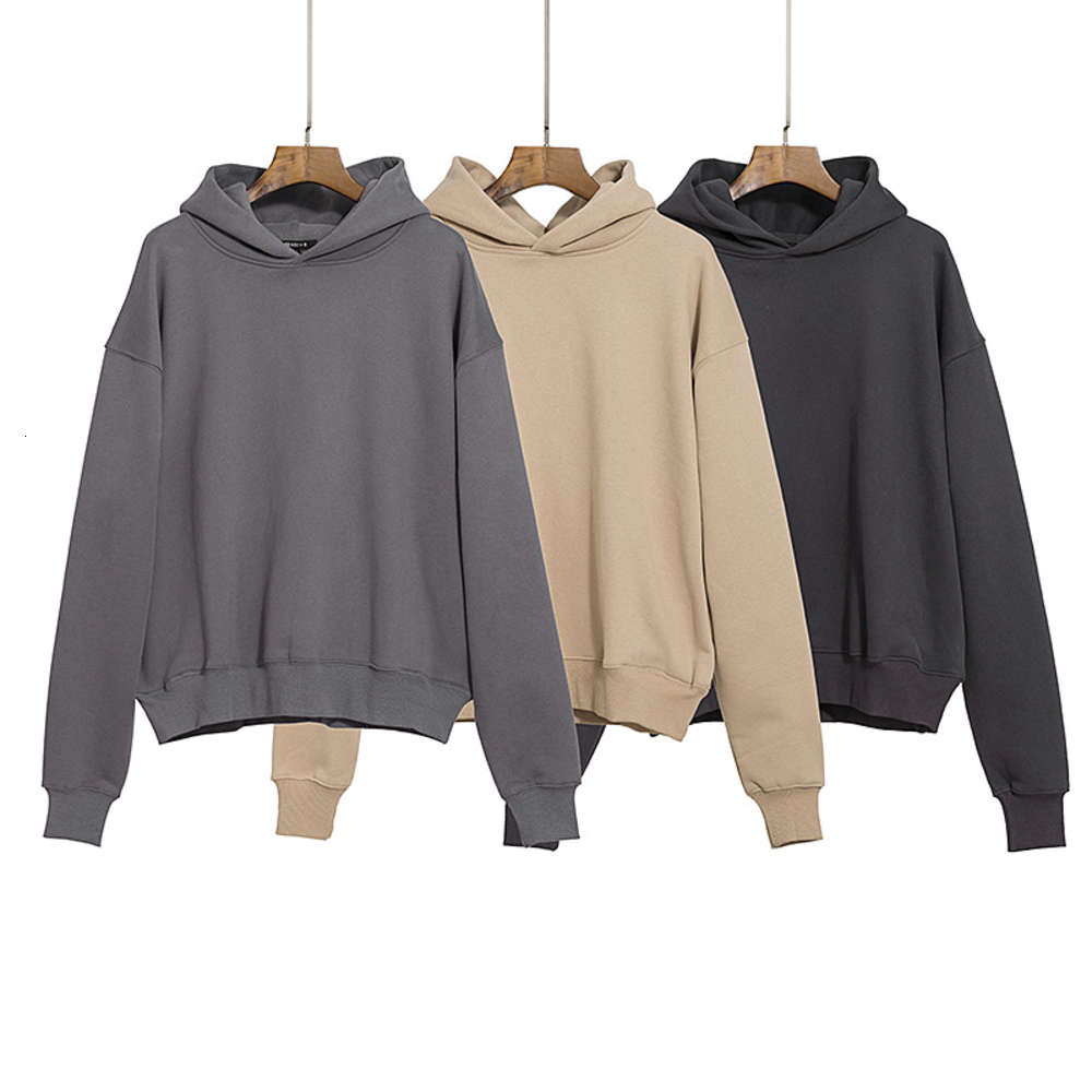 

Gaojiechao Season 6 season6 Kanye classic solid color Plush Hoodie, Black