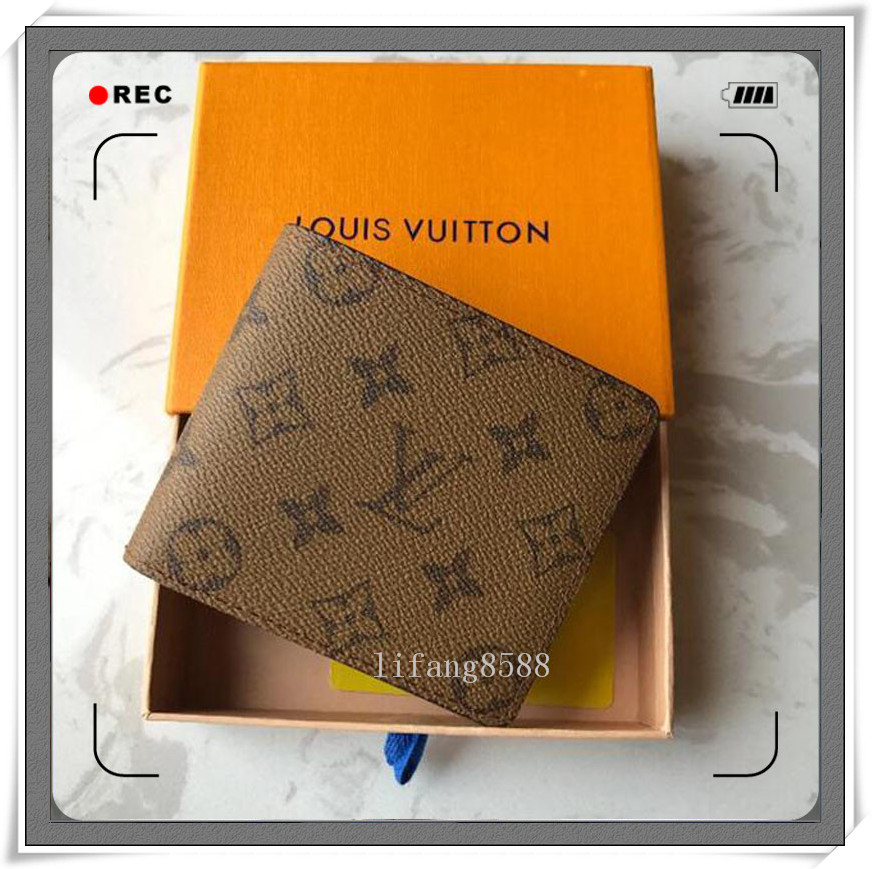 

2021 new fashion L bag Free shipping billfold High quality Plaid pattern women wallet men pures high-end LV LOUIS VITTON, Red;black