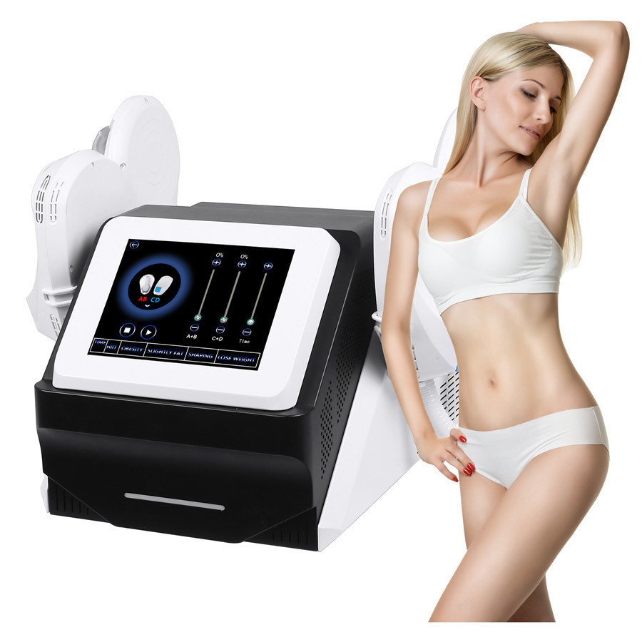 Newest Portable Slimming ems muscle stimulator machine lose weight device 4 handles Body sculpting muscle building fat burning Equipment-image-753293992