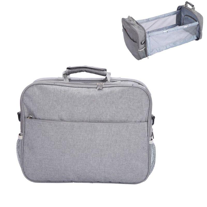 

Diaper Bags 3 In 1 Mummy Tote Shoulder Handbag Folding Baby Bed Portable Nappy Bag T5EC, Red