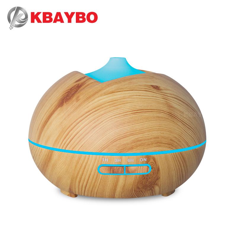 

Wood Grain Air Humidifier Ultrasonic Electric Aromatherapy Essential Oil Purification Diffuser With LED Light Humidifiers
