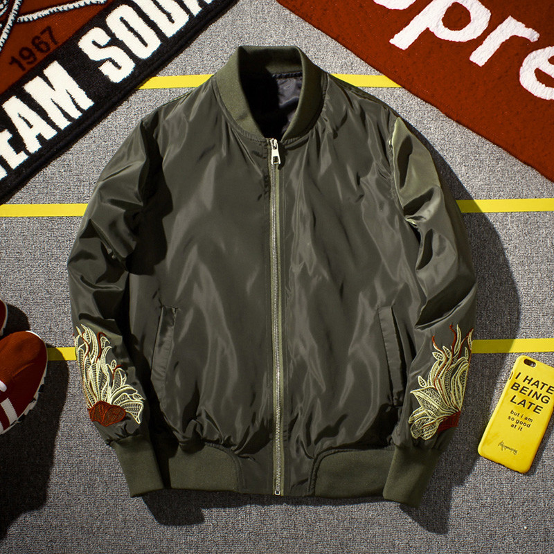 

2021 New Chinese Style Cotton Black Spring Men Bomber Jacket Coat Plus Size 6xl Bombers Homme Outwear Mens Jackets Fyy270 3n9n, Army green