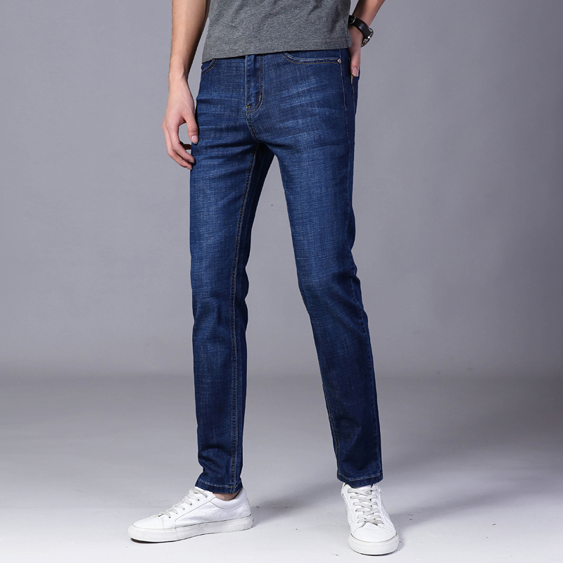 

2021 New Summer Business Straight Tube Casual Loose Size Middle-aged Jeans Korean Version of Thin Men's Trousers Youth Pants Trend 0lav, Black