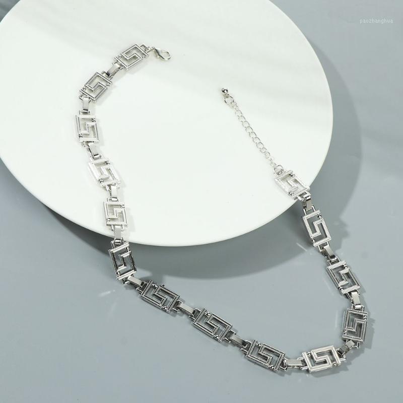 

Chokers Fashion Single Layer Gold Hollow Women Short Choker Neck Chain Retro Gothic Punk Necklace Jewelry For, Golden;silver