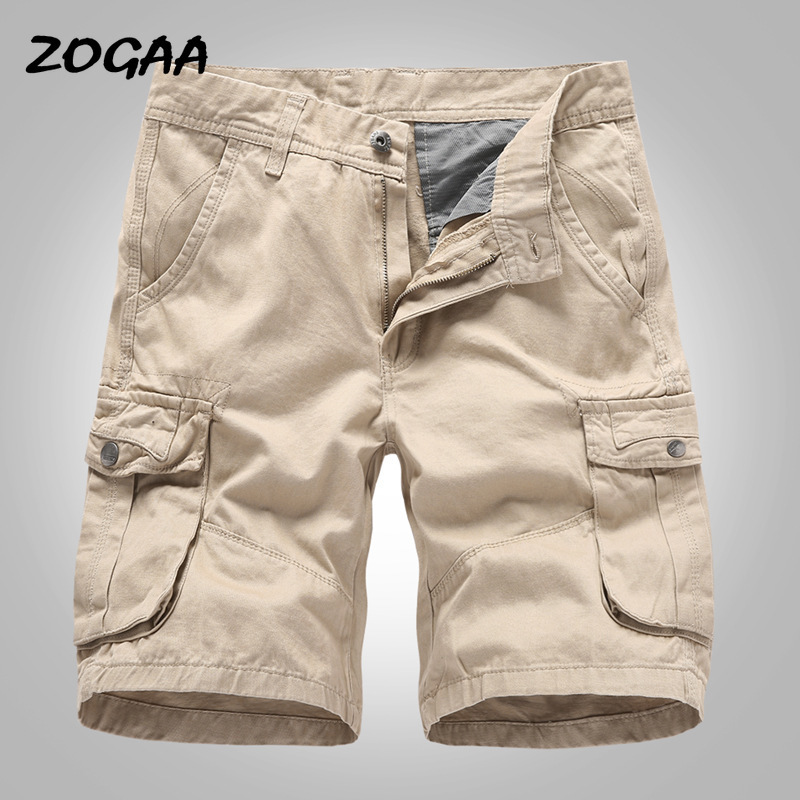 

Cargo Shorts Men New Mens Casual Cotton Shorts Male Loose Work Shorts Man Military Short Pants C0222, Gray