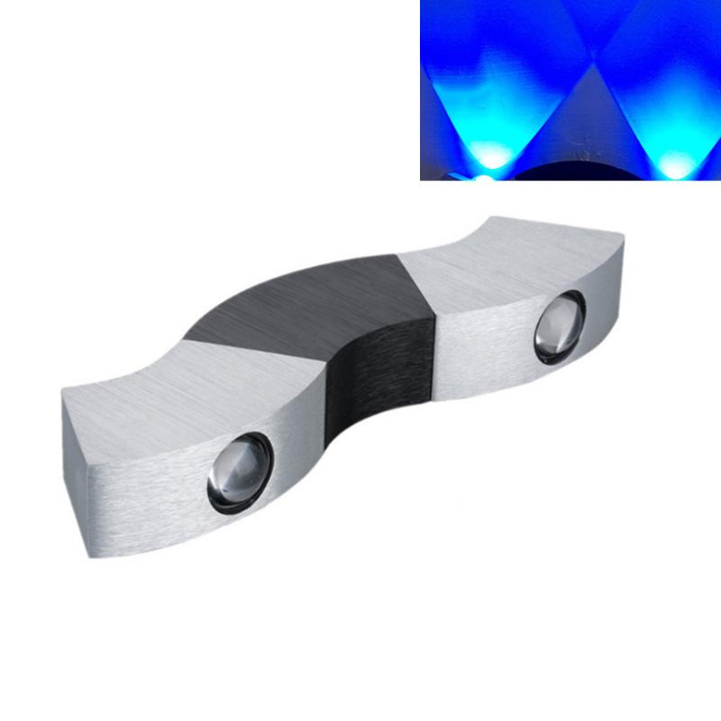 

Up Down Walkway Modern KTV Fixture Easy Install Led Wall Light Indoor Aluminum Home Decor 3W Hall Wave Shape