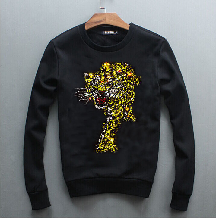 

2021 New Man Hoodies Strass Sweatshirts with Hip Hop Hoodie Streetwear Clothes Plus Size 4xl Tops Hs51, As shown in the figure