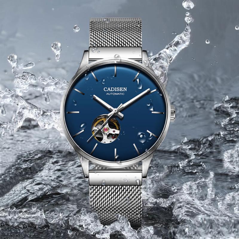 

Wristwatches Men's Watches MIYOTA 82S0 Movement Automatic Mechanical Watch Men CADISEN Top Wrist Clock Relogio Masculino, Black