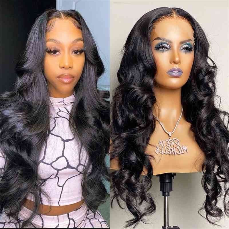 

inches Wigirl 30 32 Body 4x4 Closure Brazilian Loose Ocean Wave 13x4 Lace Front Human Hair Wigs for black women, 13x4 lace front wig