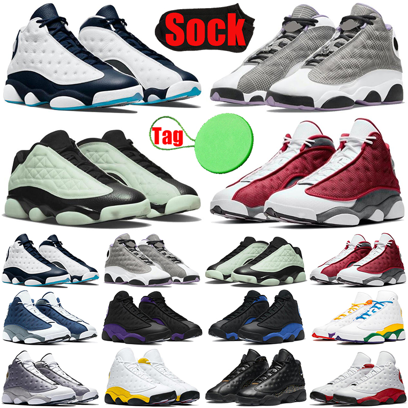 

With Sock Tag 13 13s men basketball shoes Houndstooth Singles Day Obsidian Red Flint Court Purple Hyper Royal Gold Glitter Playground mens trainers sports sneakers, #23 melo class of 2002