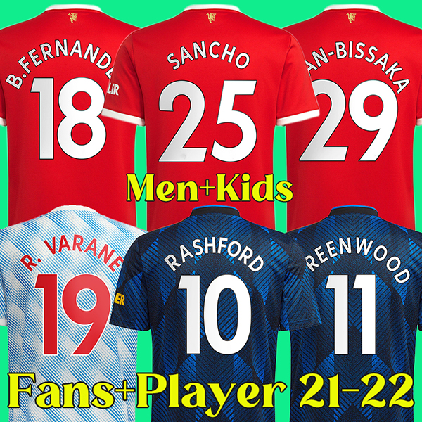 

Manchester 21 22 man soccer jersey united SANCHO VARANE UTD GREENWOOD RASHFORD POGBA JAMES football shirts 2021 2022 men kids kits fans and player version, Third