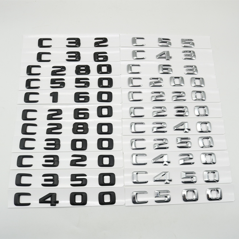 

Trunk Emblem Badge Logo For Mercedes Benz W202 W203 W204 W205 C32 C36 C43 C63 C55 C200 C220 C250 C280 C320 C350 C420 C550, Matte black