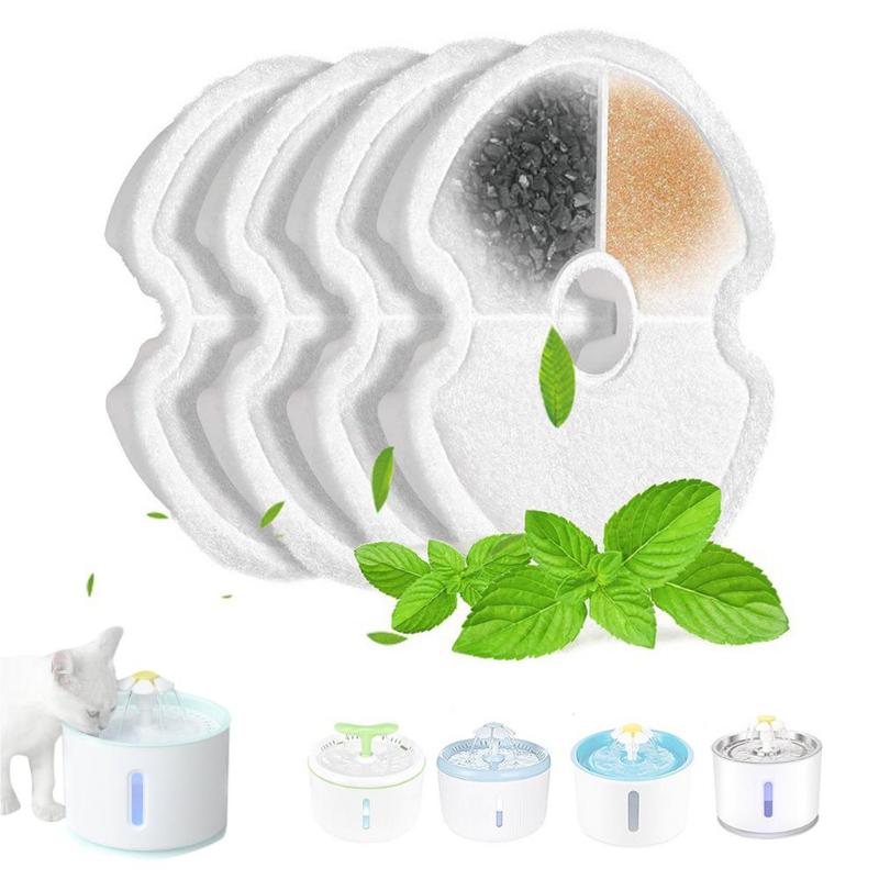 

Cat Bowls & Feeders 4pcs Pet Water Fountain Purifier Cats Replacement Filters Activated Carbon Dispenser Filter