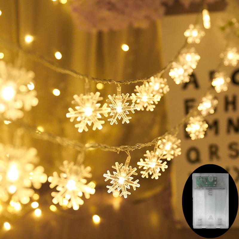 

Christmas Decorations Tree Ornaments Snowflake LED String Light Garland Decoration For Home Xmas Gifts Happy Year Navidad 2021