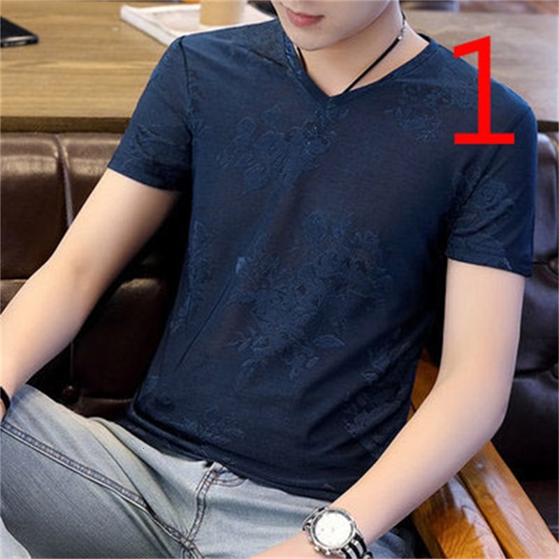 

2021 Summer New Print Casual Short Sleeve Men's Round Neck T-shirt Xsn8