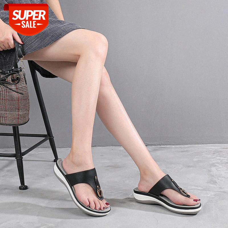 

Woman Sandal Fashion Summer Beach Shoes 2021 Summer Sandalias Wedge PU Breathable Sandals Ladies Soft Sandal Shoes #BJ6c, Black