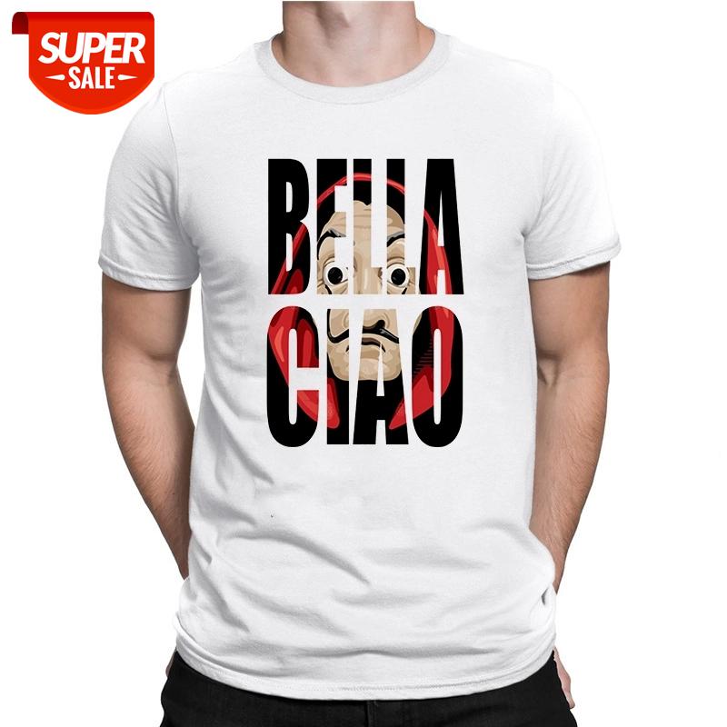 

La Casa De Papel Men's T Shirts Money Heist TV Men Short Sleeve Cotton Tshirts for Boys House of Paper T-Shirt Male Tops #IS3E, White;black