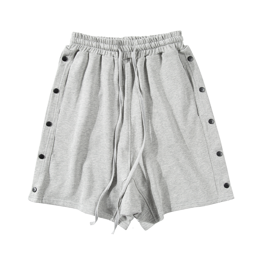 

2021 New Streetwear Oversize Pendurado Engrenagem Casuais Homens Cordo Boto Lateral Slido Baggy Cinco Pontos Calas Hip Hop Shorts Bl5i, Gray