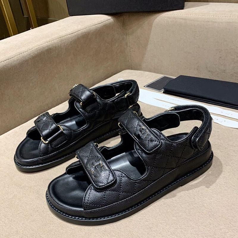 

Official Website 70% Off Outlet Women Hook&Loop Fashion Summer Casual Genuine Leather Female Flat Sandals Comfortable Mujer Shoes Sale, Black