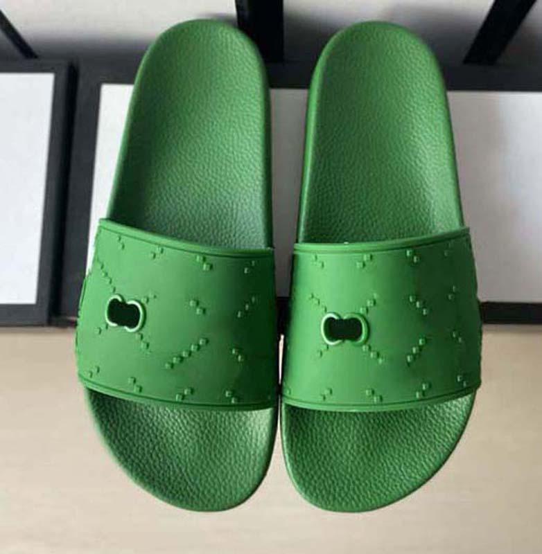 

2022 Fashion Designer Slippers Men Women Slides with Box Luxury Shoes Summer Flat Slipper Trendy Leather Rubber Sandal Mens Beach Slide 35-4, #7