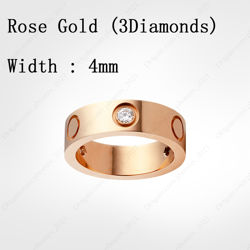 

Designer brand screw ring mens rings classic luxury designer jewelry women Titanium steel Alloy Gold-Plated Gold Silver Rose Never fade Not allergic -4/5/6mm