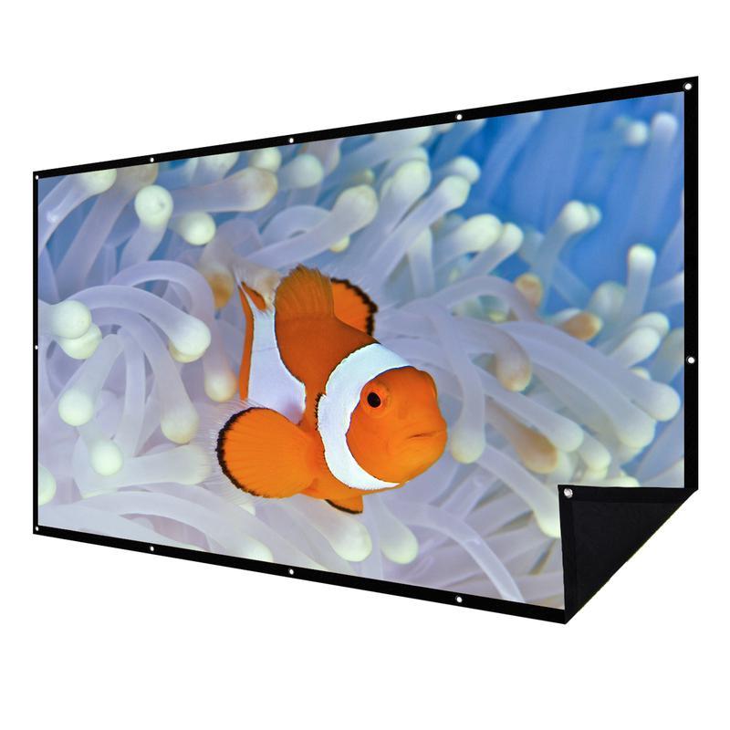 

Projection Screens Portable Screen 16:9 Metal Anti Light Curtain 72 84 100 120 150 Inche Foldable Home Office Movie Projector