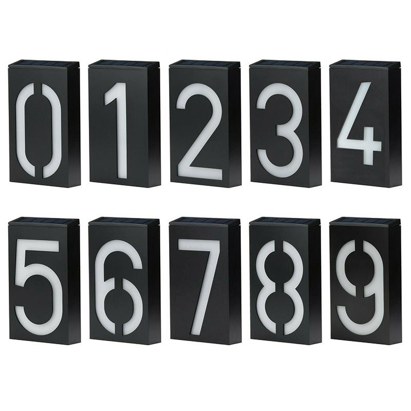 

Solar Power LED Number Sign Light House Street Door Address Plaque Plate Lamp