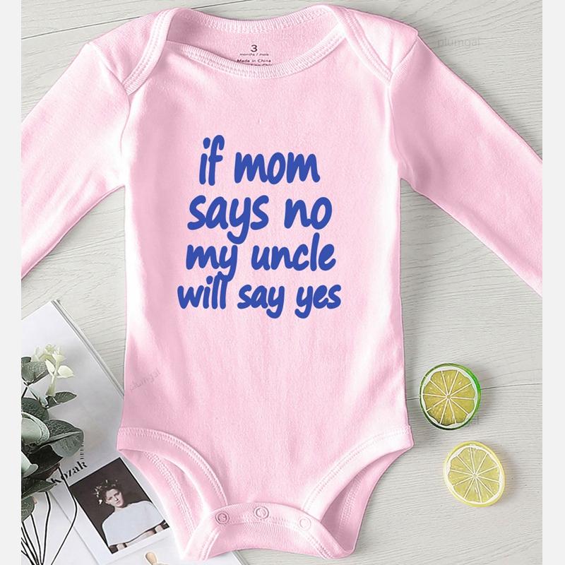 

Jumpsuits Baby Onesie Born Girls Clothes Printing Mom Uncle Toddler Girl Fall Costume Winter Romper For Babies Children, Pinks