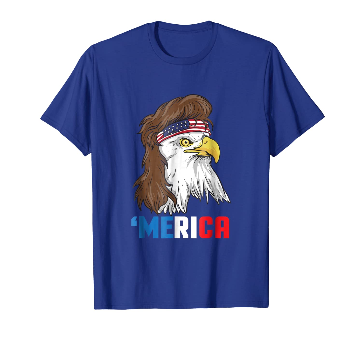 

Merica T-Shirt Patriotic Mullet Eagle | Men Women Kids, White;black