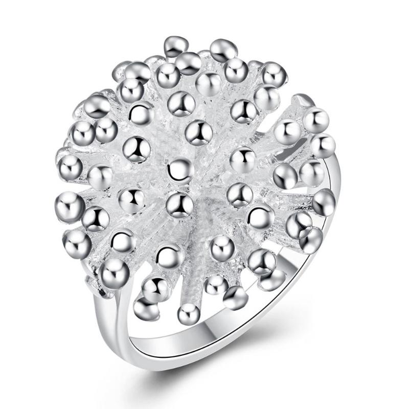 Cluster Rings Style 925 Sterling Silver Firework Ring Female Fashion Wedding Engagement Party Gift Charm Jewelry-image-711298522
