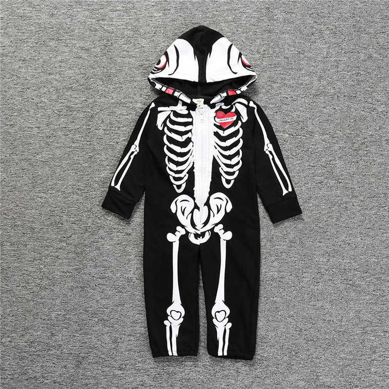 

Halloween Baby Kids Boys Romper Girls Warm Infant Cool Long Sleeve Jumpsuit Cotton Festival Costume, Black