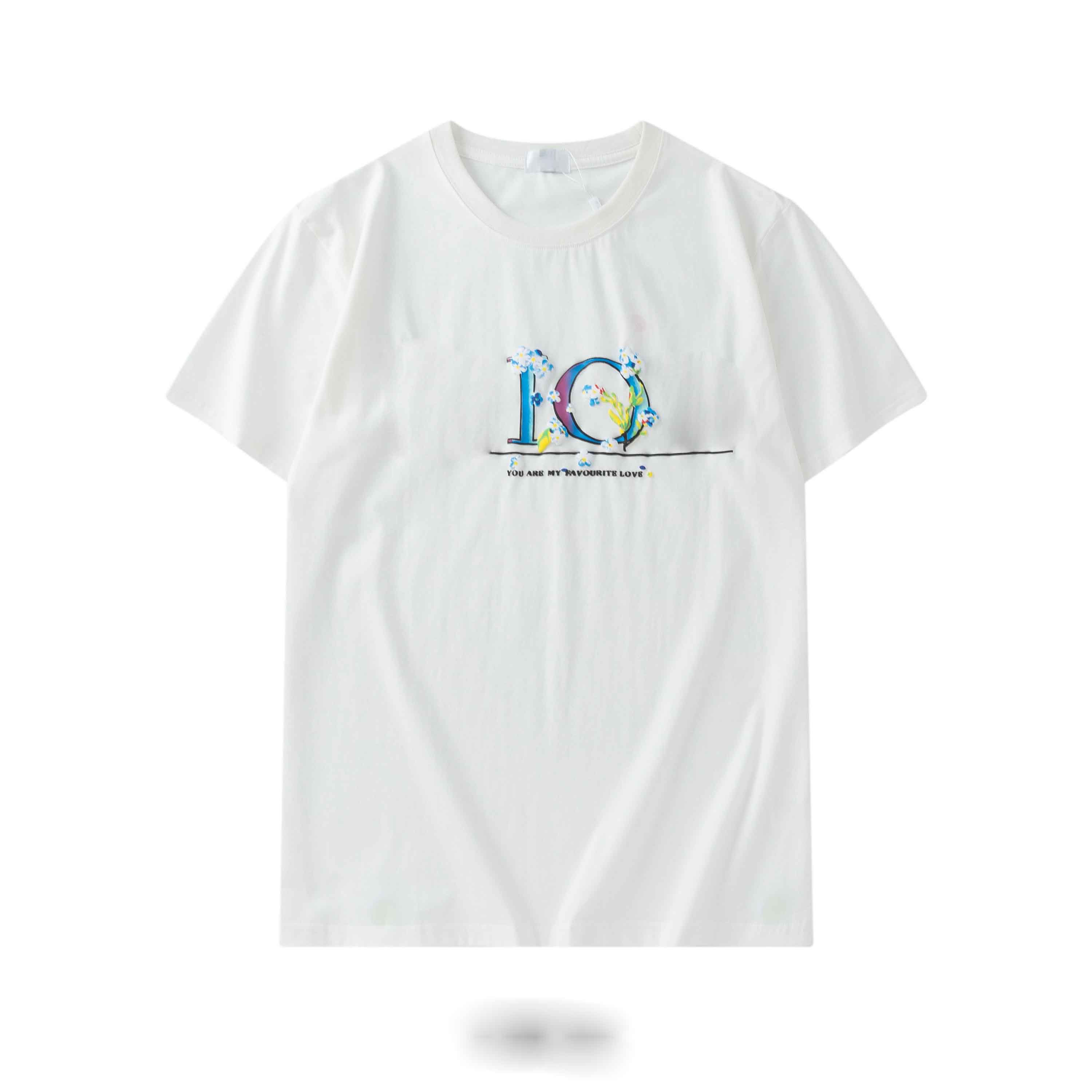 

2021ss Fashion High Quality Letter Short Sleeve Top T-shirt Casual Ladies T-shirt X Print Summer Top, White;black