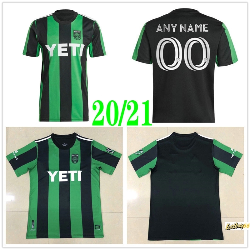 

2020 2021 New Inaugural Austin Fc Soccer Jerseys Custom 21 22 Austin Home Black Green Adult Football Shirt Uniform, Black;yellow