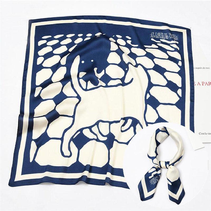 

Scarves Women Scarf Silk Wrap Elegant Patchwork Animal Headband Head Neck Tie Band Neckerchief Bag Decorative Square