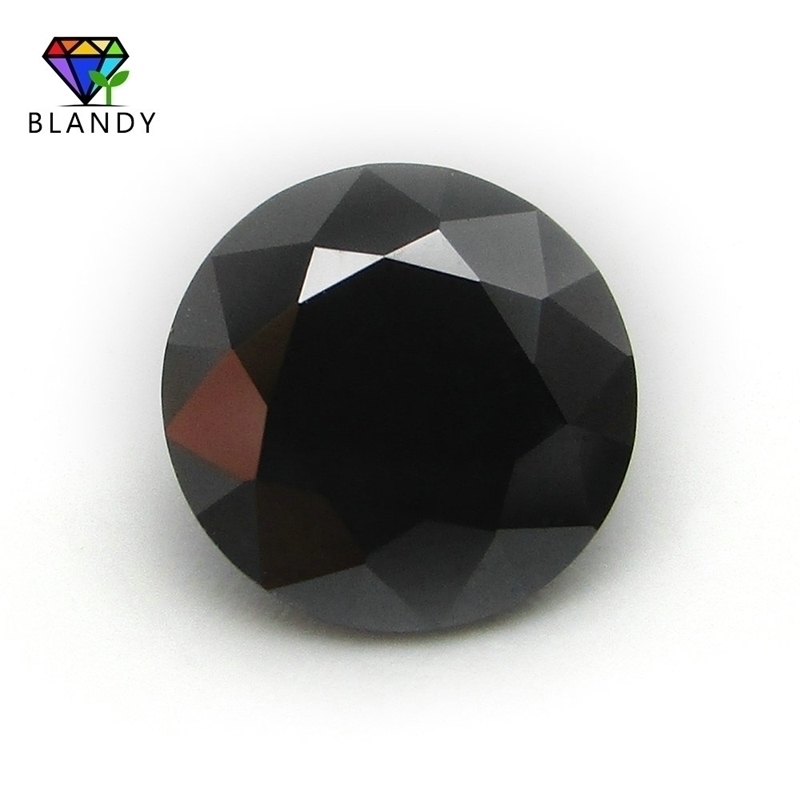 

High Quality 6.5mm Black Color Moissanit Gem 5.0mm Round Brilliant Cut Loose Synthetic Moissanites Stone