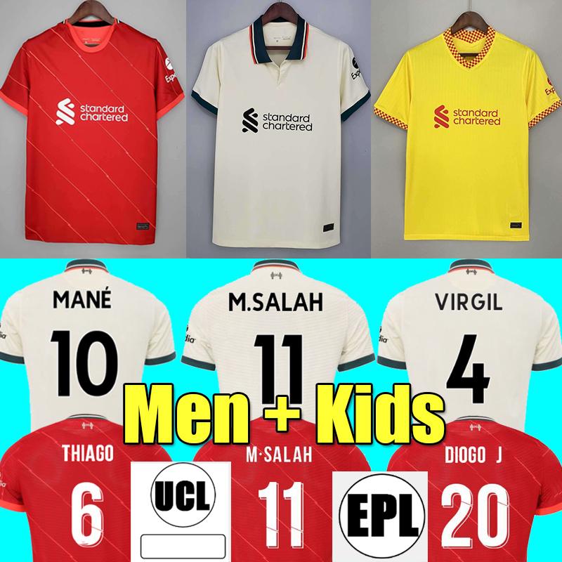 

Liverpool 21 22 LVP soccer jerseys M.SALAH ALEXANDER ARNOLD Mane Firmino VIRGIL DIOGO J Thiago A.BECKER football shirt KEITA WIJNALDUM men kit 2021 2022 kids set socks, Home kids +socks