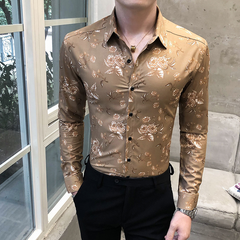 

Spring New Chemise Homme Fashion 2021 Long Sleeve Shirt Men Thin Suit of Luxury Digital Printing Shirts for All Games Graduation Tuxedo Ms6h, As the photo show