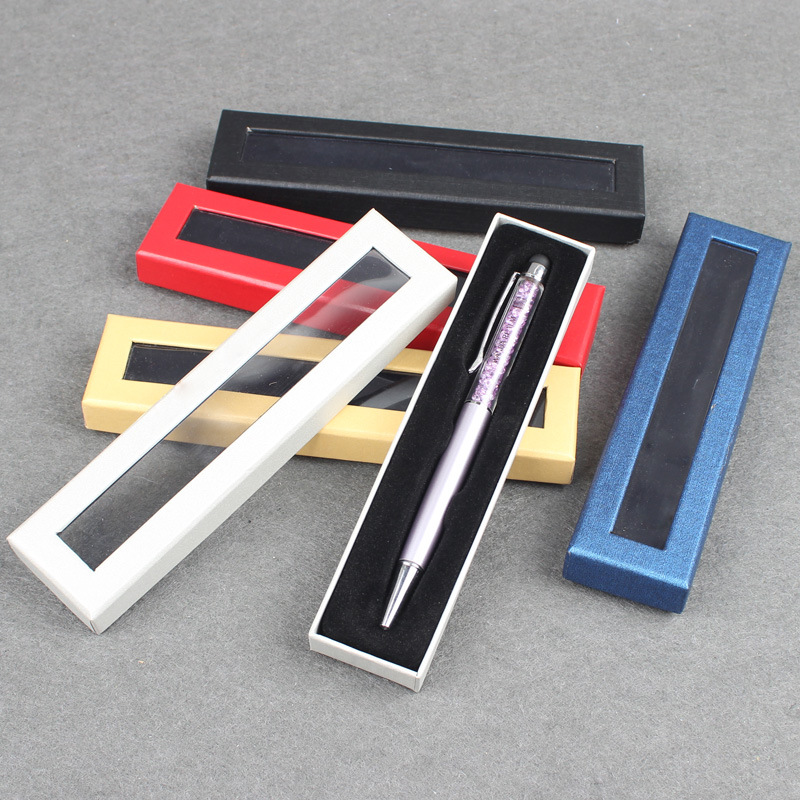 

Paper Pen Case with Clear Window Pen Display Boxes Gift Box Customized LOGO
