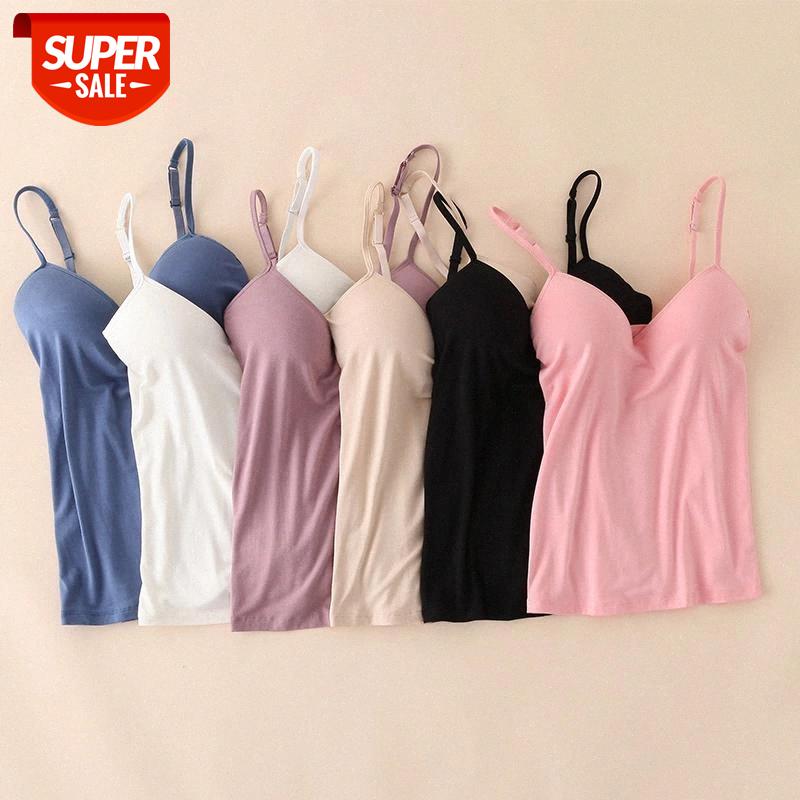 

Women Padded Bra Spaghetti Strap V Neck Vest Cami Tank Tops Shirt Blouse #KM9G, White