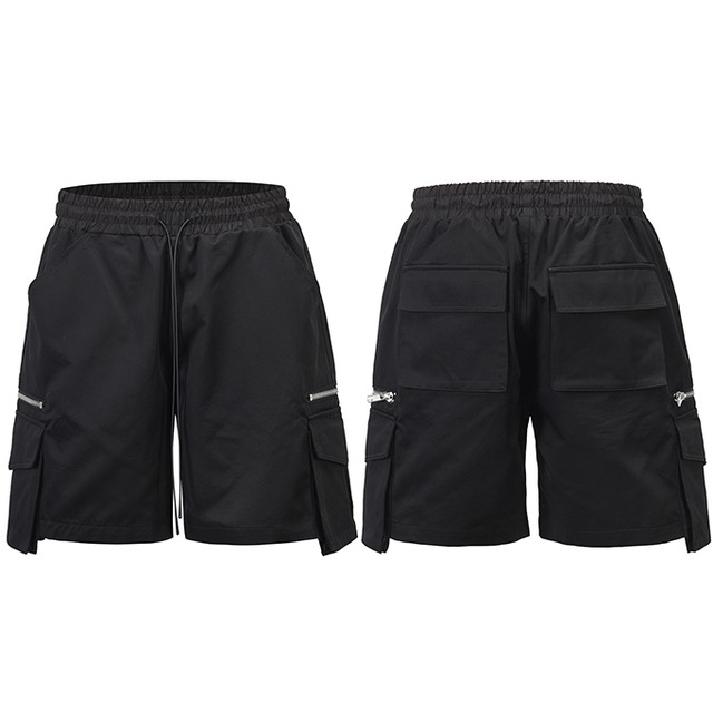 

Men Hip Hop Cargo Shorts Streetwear Patchwork Shorts 2021 Summer Fashion Casual Harajuku Jogger Shorts Track Pockets, Black
