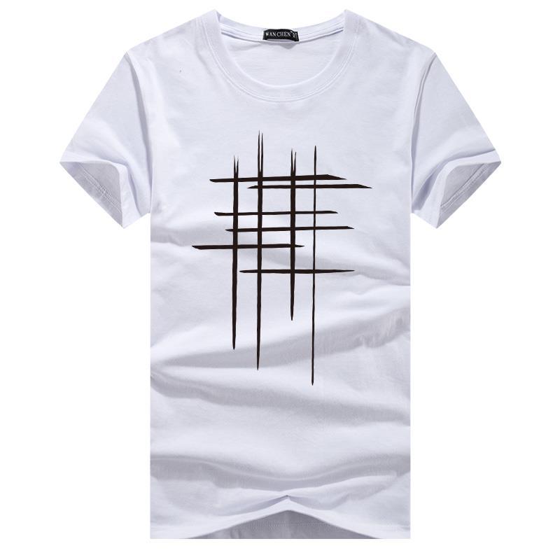 

Men's Top Casual Comfortable Printed Short Sleeve T-Shirt High Quality Cotton Comfort Fashion(The Logistics Price Pls Contact Us), White;black