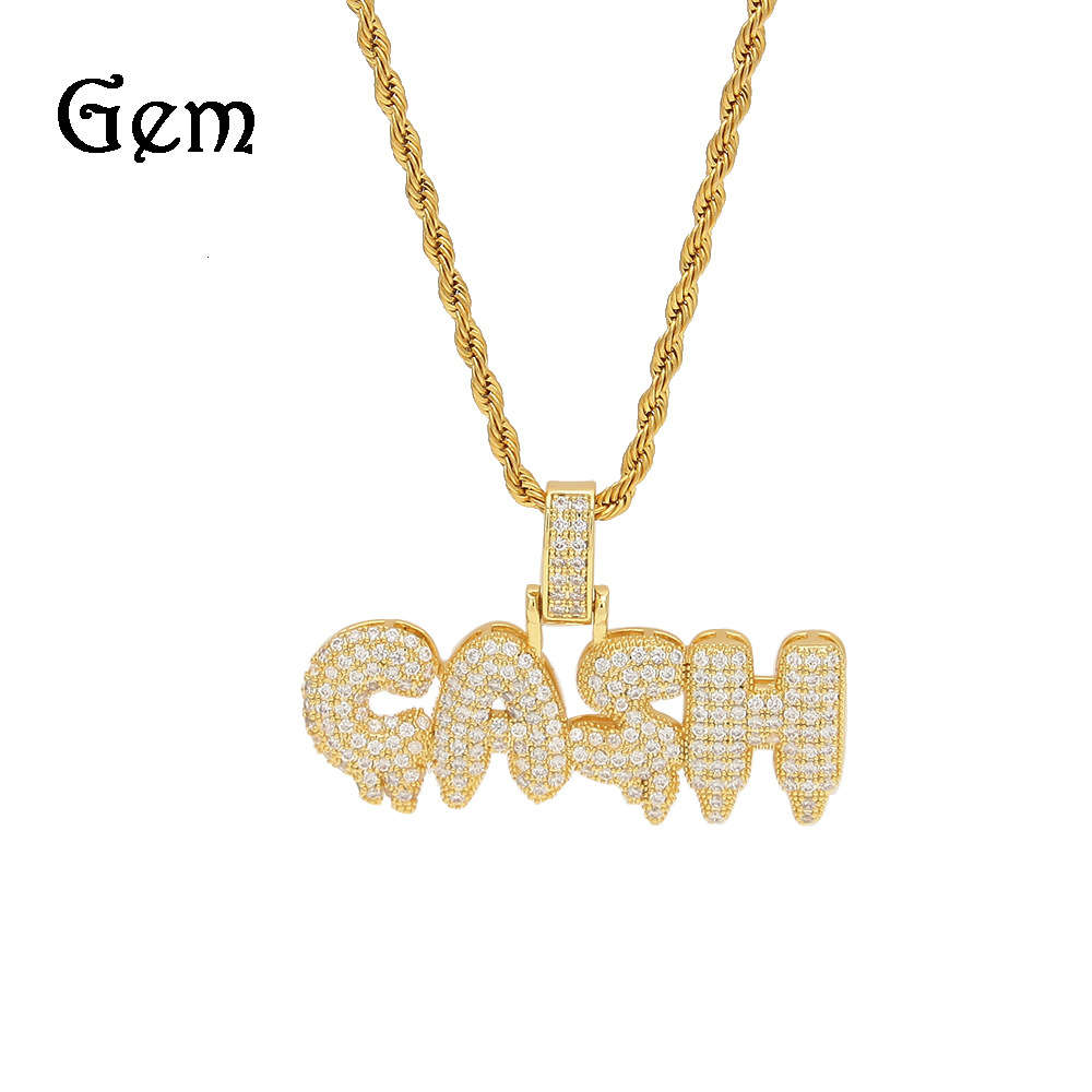 

Hip hop cash letter Zircon Pendant rapper fashion personality pendant piece