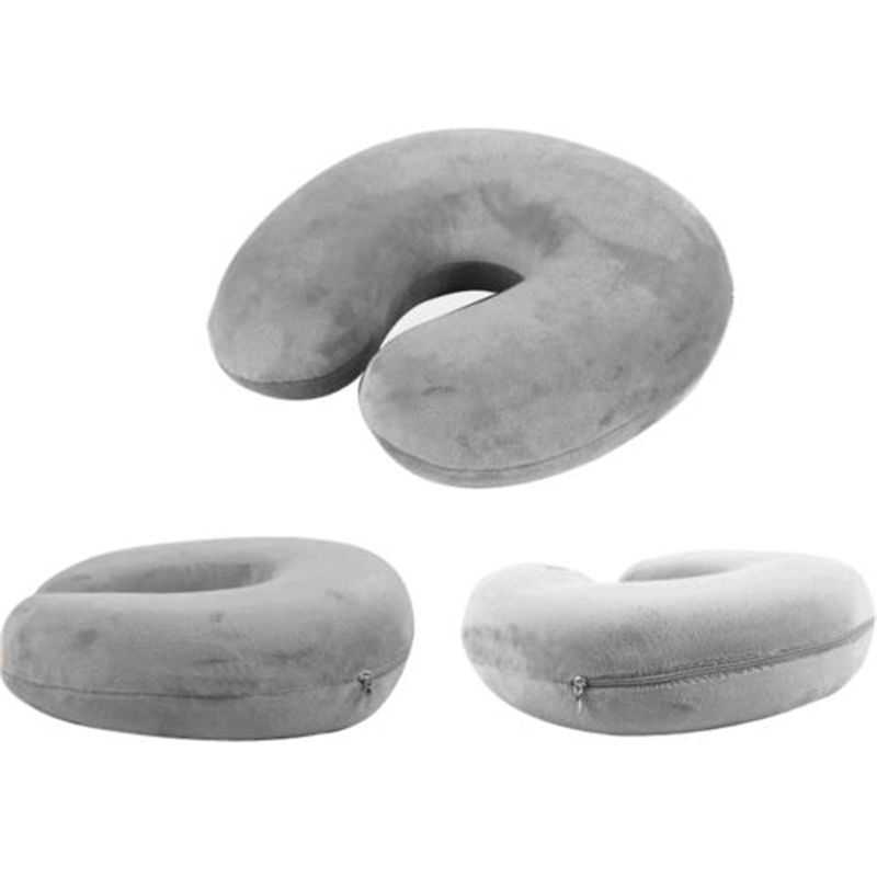 1PC New U Shaped Travel Pillow Car Air Flight Inflatable Pillows Neck Support Headrest Cushion Soft Nursing Cushion Black-image-727435414
