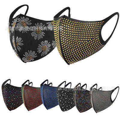 

Party mask personalized color band decorative water drill trendy mask
