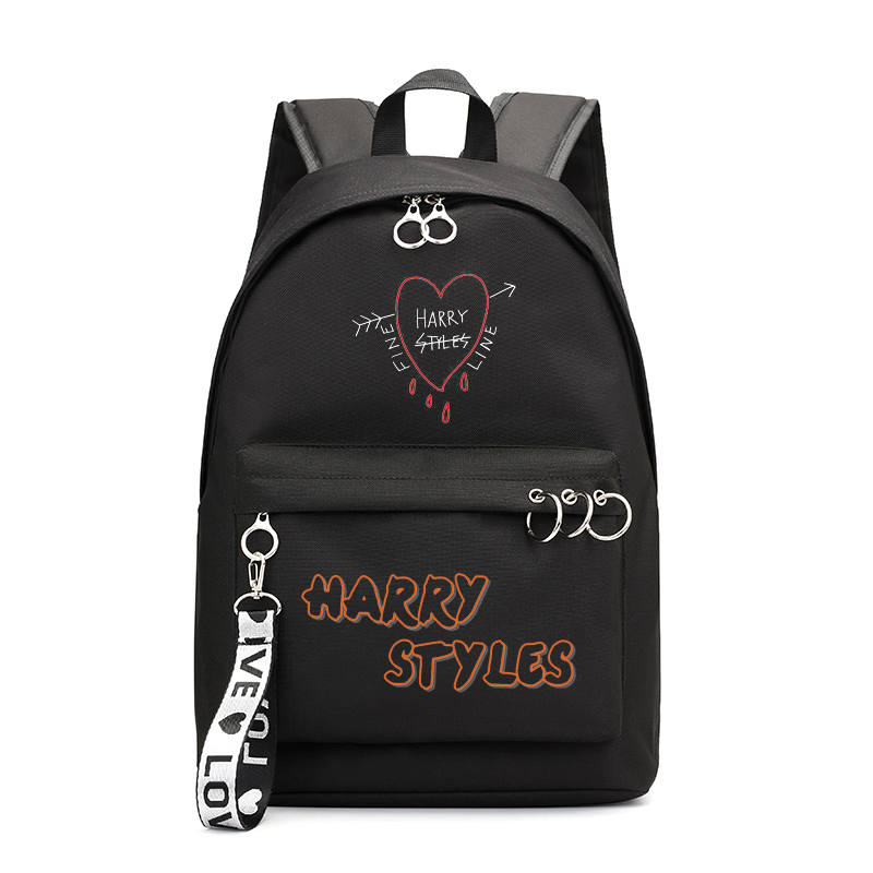 

Harry Styles Fine Line Printed Laptop Bagpack Mochila Children Girls School Backpack Bags Travel Black Pink Kids Travel Bag, 805-ff-12-30-1