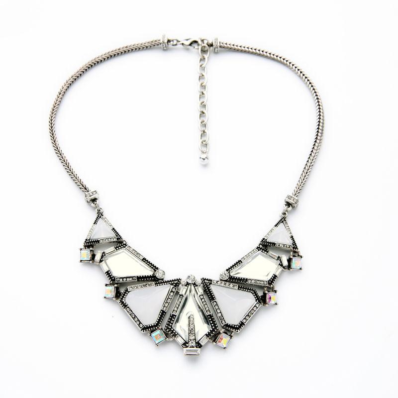 

Pendant Necklaces Bulk Price Brilliant Silver Color Necklace For Women Geometric Rhinestone Fashion Unique Est Pendants