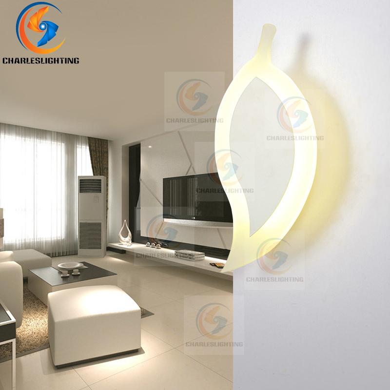 

Modern 8W Led Wall Lights Leaf wall lamp For Living Room Hallway Bedroom Surface Mounted Home Decoration Fashion Light