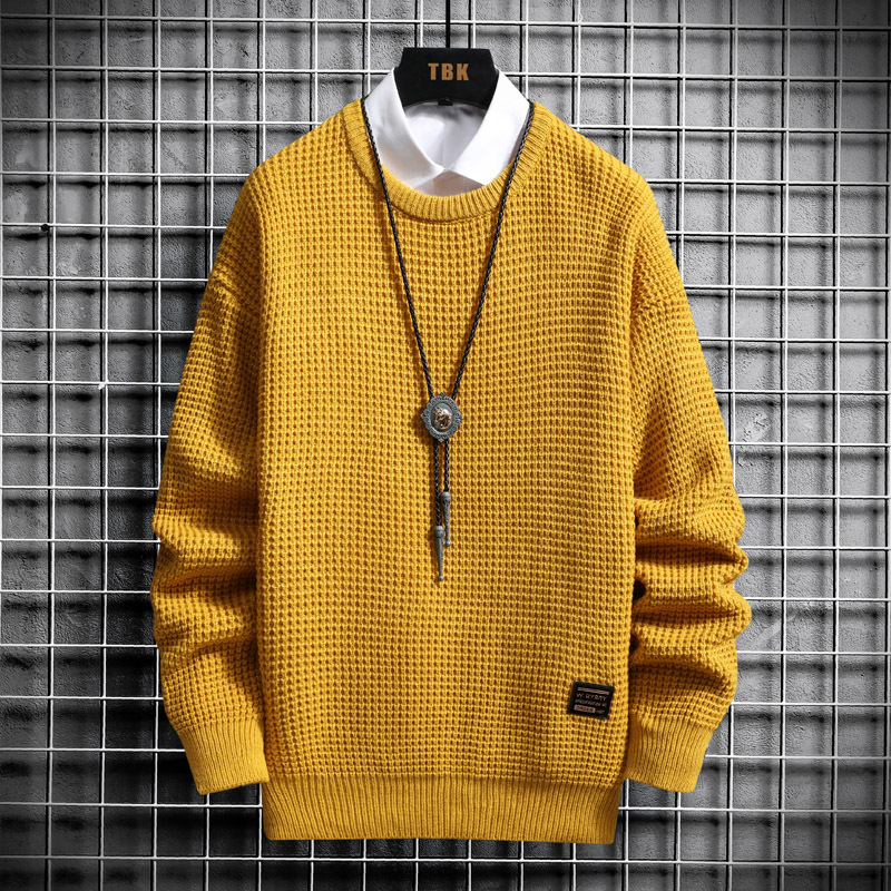 

2021 New Male Winter Sweater Sweater, Solid Hot Casual Colour From Men's Christmas Sweaters Knitted or Ihmt, Ivory
