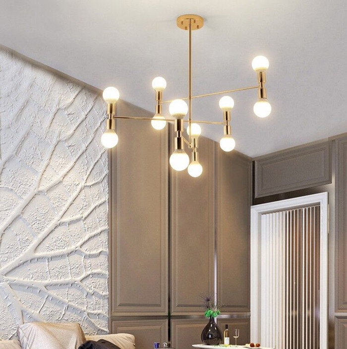 

Modern Nordic Sputnik Gold Chandeliers LED Lamp Home Lighting Indoor Fixtures Pendant Ceiling Not Included Bulbs PL6738